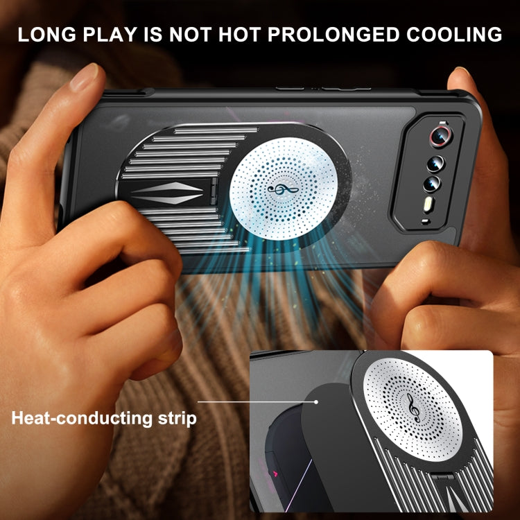 For Asus ROG Phone 6 / 6 Pro / 6D Heat Dissipation Aromatherapy MagSafe Holder Phone Case(Black) - ASUS Cases by PMC TechLife | Online Shopping South Africa | PMC TechLife | Buy Now Pay Later Mobicred