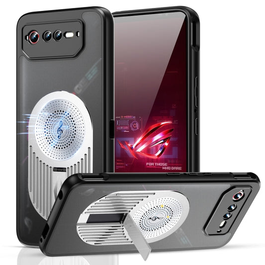 For Asus ROG Phone 6 / 6 Pro / 6D Heat Dissipation Aromatherapy MagSafe Holder Phone Case(Silver) - ASUS Cases by PMC Jewellery | Online Shopping South Africa | PMC Jewellery | Buy Now Pay Later Mobicred
