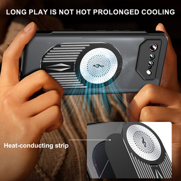 For Asus ROG Phone 7 Heat Dissipation Aromatherapy MagSafe Holder Phone Case(Black)