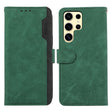 For Samsung Galaxy S25 Ultra 5G ABEEL Color Block Magnetic RFID Leather Phone Case(Green-Black) - Galaxy S25 Ultra 5G Cases by PMC TechLife | Online Shopping South Africa | PMC TechLife | Buy Now Pay Later Mobicred