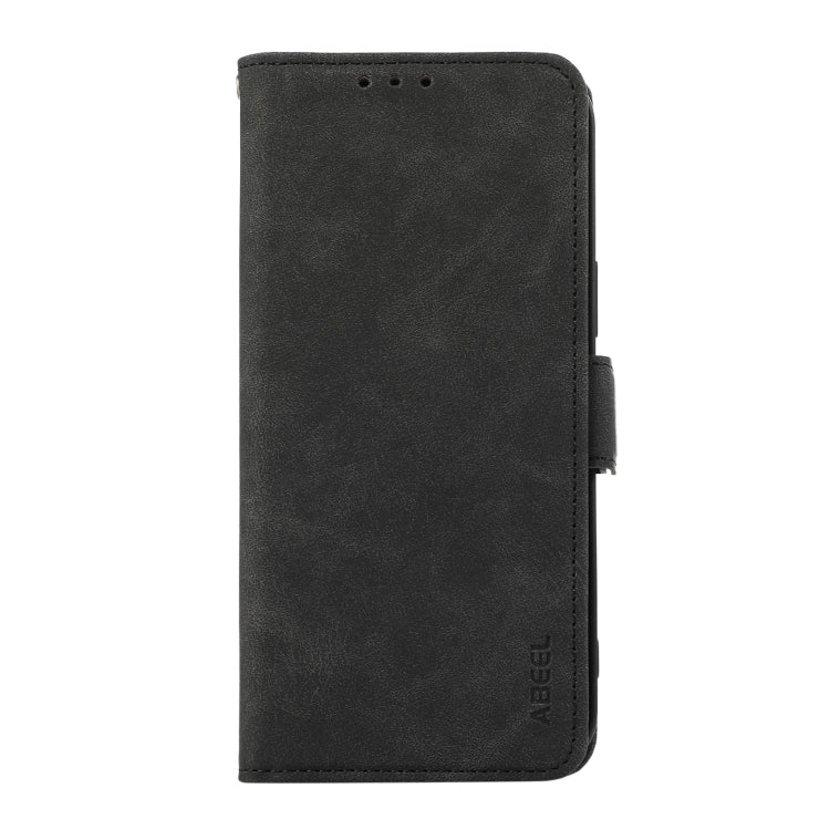 For Samsung Galaxy S25 Ultra 5G ABEEL Frosted Magnetic RFID Leather Phone Case(Black) - Galaxy S25 Ultra 5G Cases by PMC Jewellery | Online Shopping South Africa | PMC Jewellery | Buy Now Pay Later Mobicred