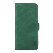 For Samsung Galaxy S25 Ultra 5G ABEEL Frosted Magnetic RFID Leather Phone Case(Green)