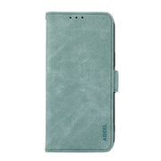 For Samsung Galaxy S25 Ultra 5G ABEEL Frosted Magnetic RFID Leather Phone Case(Cyan)