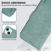 For Samsung Galaxy S25 Ultra 5G ABEEL Frosted Magnetic RFID Leather Phone Case(Cyan)
