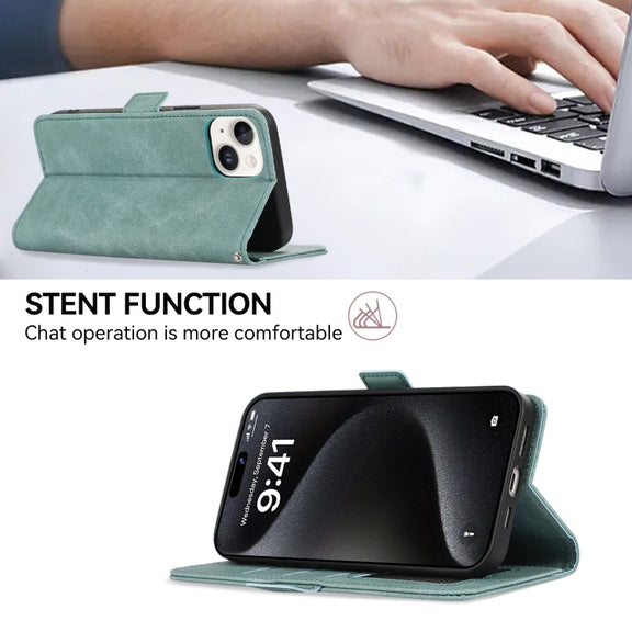 For Samsung Galaxy S25 Ultra 5G ABEEL Frosted Magnetic RFID Leather Phone Case(Cyan)