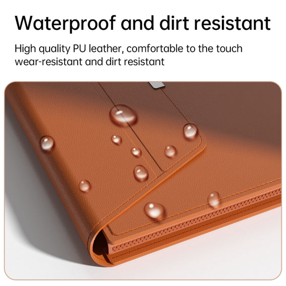 Multifunctional Laptop PU Magnetic Stand Split Liner Bag with Mouse Pad Function, Size:13-14 inch(Black)