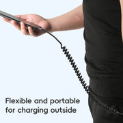 For LeadingIdeal L9 / L8 / L7 / L6 PD65W Type-C Elbow to Type-C, 8 Pin Spring Charging Cable(Yellow)