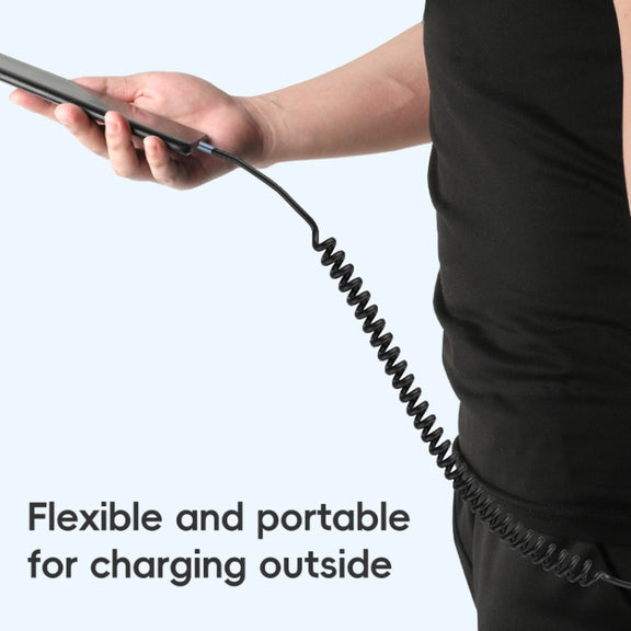 For LeadingIdeal L9 / L8 / L7 / L6 PD65W Type-C Elbow to Type-C, 8 Pin Spring Charging Cable(Yellow)
