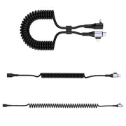 For LeadingIdeal L9 / L8 / L7 / L6 PD65W Type-C Elbow to Type-C, 8 Pin Spring Charging Cable(Yellow)