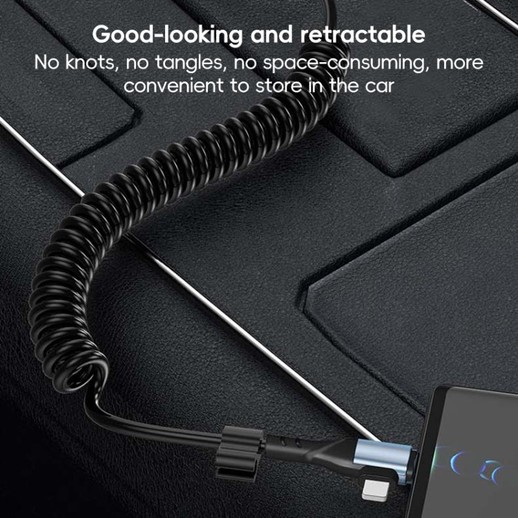 For LeadingIdeal L9 / L8 / L7 / L6 PD65W Type-C Elbow to Type-C, 8 Pin Spring Charging Cable(Brown) - Car Charger by PMC TechLife | Online Shopping South Africa | PMC TechLife | Buy Now Pay Later Mobicred