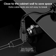 For LeadingIdeal L9 / L8 / L7 / L6 PD65W Type-C Elbow to Type-C, 8 Pin Spring Charging Cable(Black)