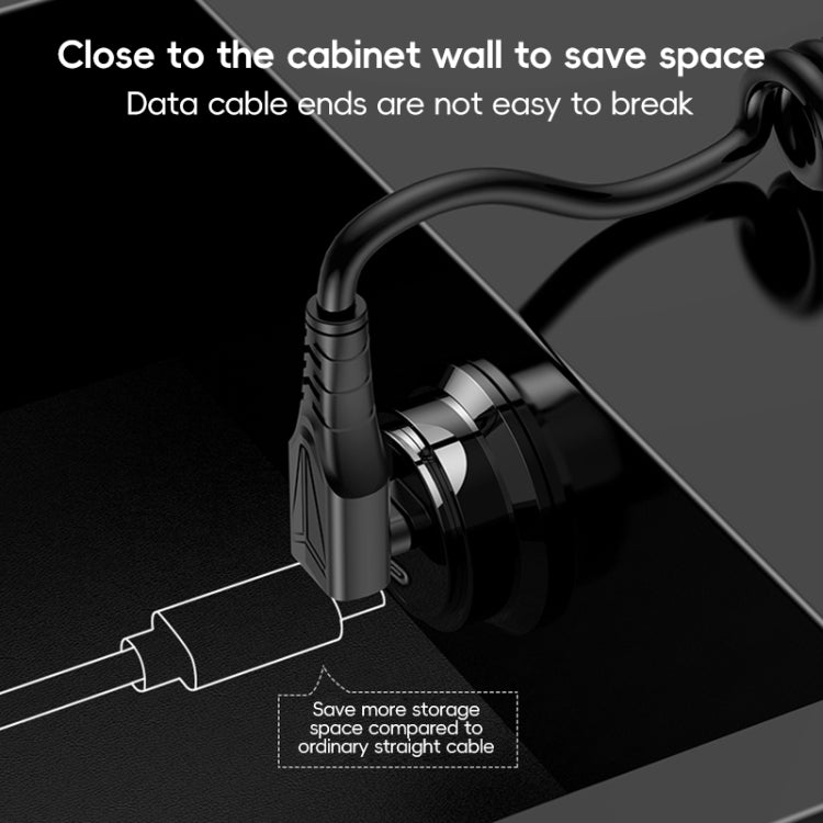 For LeadingIdeal L9 / L8 / L7 / L6 PD65W Type-C Elbow to Type-C, 8 Pin Spring Charging Cable(Brown) - Car Charger by PMC TechLife | Online Shopping South Africa | PMC TechLife | Buy Now Pay Later Mobicred