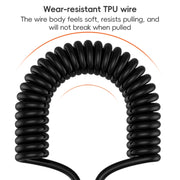 For LeadingIdeal L9 / L8 / L7 / L6 PD65W Type-C Elbow to Type-C, 8 Pin Spring Charging Cable(Black)