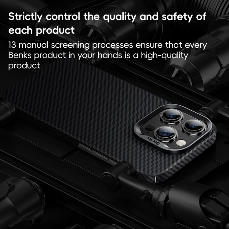 For iPhone 16 Benks Classic Kevlar 600D Fiber MagSafe Phone Case(Black) - free shipping - PMC Jewellery - Order now!