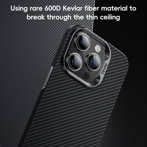 For iPhone 16 Plus Benks Classic Kevlar 600D Fiber MagSafe Phone Case(Black)