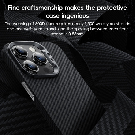 For iPhone 16 Plus Benks Classic Kevlar 600D Fiber MagSafe Phone Case(Black)
