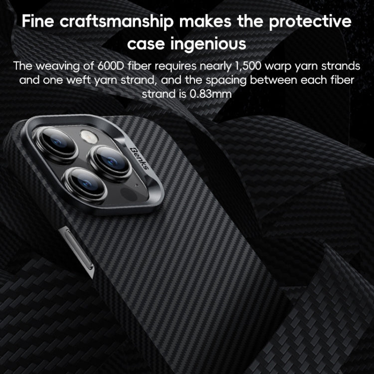 For iPhone 16 Benks Classic Kevlar 600D Fiber MagSafe Phone Case(Black) - free shipping - PMC Jewellery - Order now!