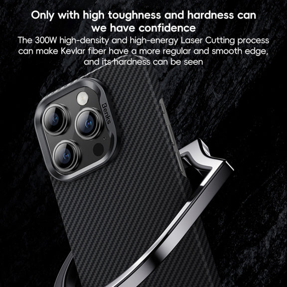 For iPhone 16 Plus Benks Classic Kevlar 600D Fiber MagSafe Phone Case(Black)