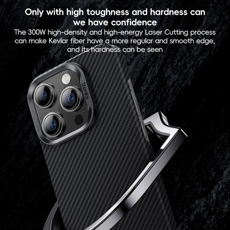 For iPhone 16 Plus Benks Classic Kevlar 600D Fiber MagSafe Phone Case(Black)