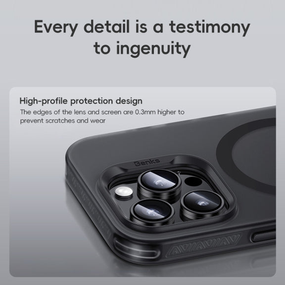 For iPhone 16 Plus Benks Frosted MagSafe Magnetic Shockproof Phone Case(Black)