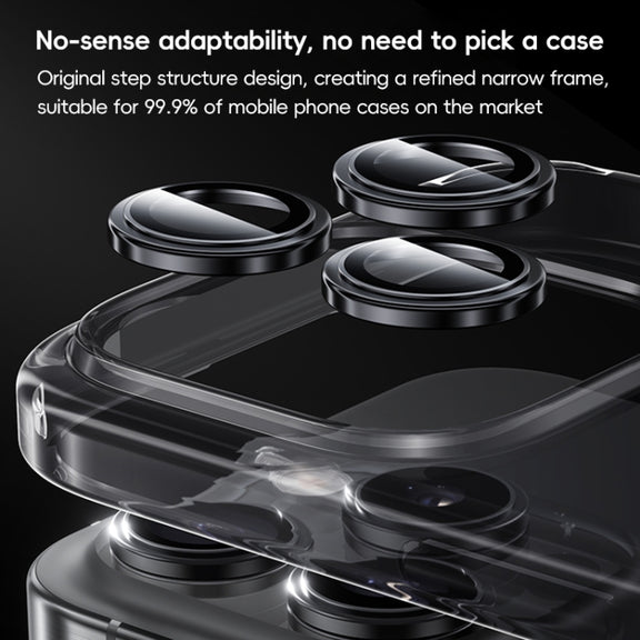 For iPhone 16 Plus Benks King Kong Series Corning Single Metal Lens Protective Film(Black)