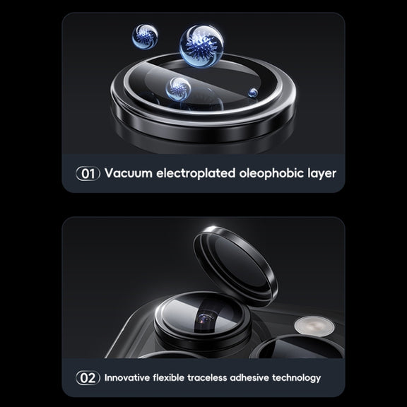 For iPhone 16 Pro Max Benks King Kong Series Corning Single Metal Lens Protective Film(Black)