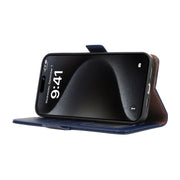 For Samsung Galaxy S25 Ultra ABEEL Side-Magnetic Litchi Pattern Leather RFID Phone Case(Blue)