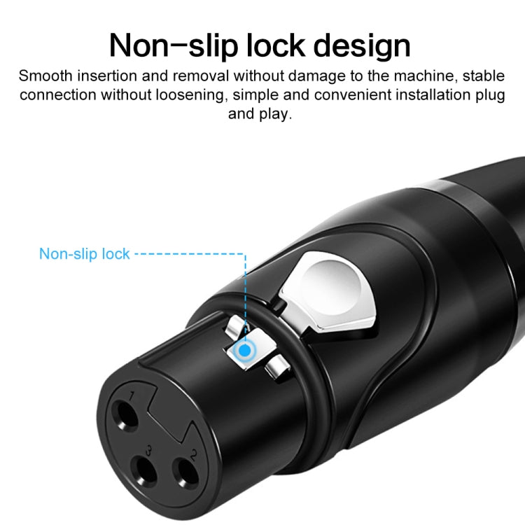 6.35mm to XRL Canon Female Dual Channel Microphone Audio Cable, Length:5m(Black) - Microphone Audio Cable & Connector by PMC TechLife | Online Shopping South Africa | PMC TechLife | Buy Now Pay Later Mobicred