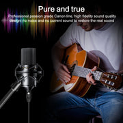 6.35mm to XRL Canon Female Dual Channel Microphone Audio Cable, Length:5m(Black)