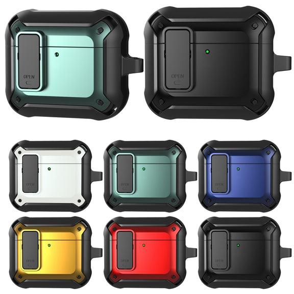 For AirPods 4 Bumblebee Bluetooth Earphone Silicone Protective Case(Black Red)