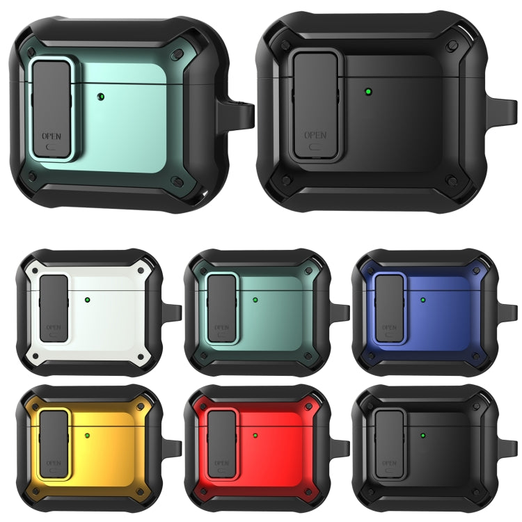 For AirPods 4 Bumblebee Bluetooth Earphone Silicone Protective Case(Black Red)