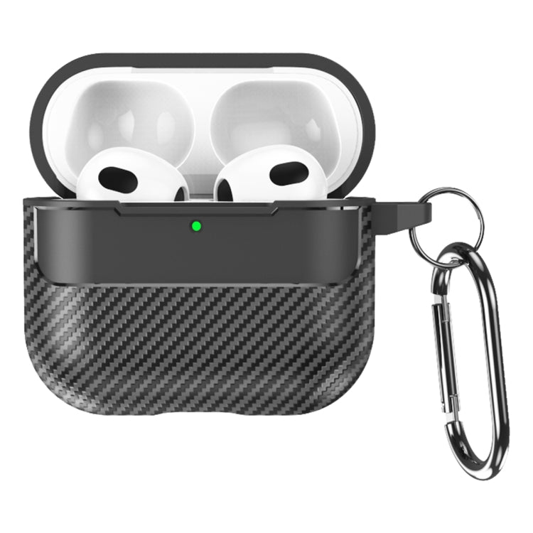 For AirPods 4 Carbon Fiber Texture Bluetooth Earphone Protective Case(Black) - free shipping - PMC Jewellery - Order now!
