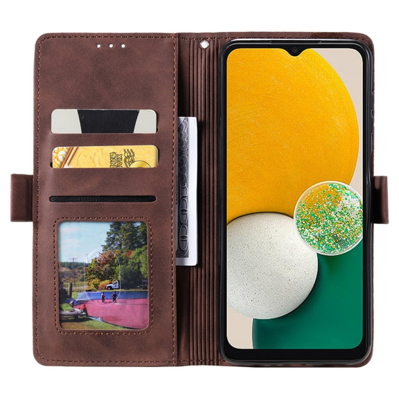 For Samsung Galaxy S25+ 5G Retro Splicing Horizontal Flip Leather Phone Case(Brown)