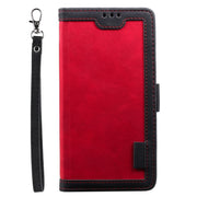 For Samsung Galaxy S25+ 5G Retro Splicing Horizontal Flip Leather Phone Case(Red)