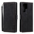 For Samsung Galaxy S25 Ultra 5G Retro Splicing Horizontal Flip Leather Phone Case(Black) - Galaxy S25 Ultra 5G Cases by PMC TechLife | Online Shopping South Africa | PMC TechLife | Buy Now Pay Later Mobicred