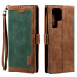 For Samsung Galaxy S25 Ultra 5G Retro Splicing Horizontal Flip Leather Phone Case(Green) - free shipping - PMC TechLife - Order now!