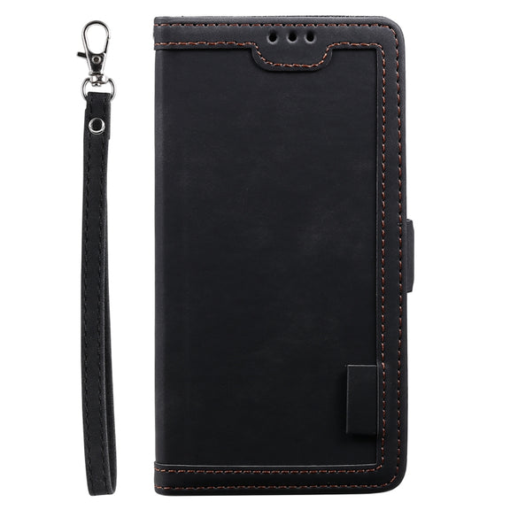 For Samsung Galaxy S25 5G Retro Splicing Horizontal Flip Leather Phone Case(Black)