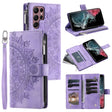 For Samsung Galaxy S25 Ultra 5G Multi-Card Totem Zipper Leather Phone Case(Purple) - Galaxy S25 Ultra 5G Cases by PMC TechLife | Online Shopping South Africa | PMC TechLife | Buy Now Pay Later Mobicred