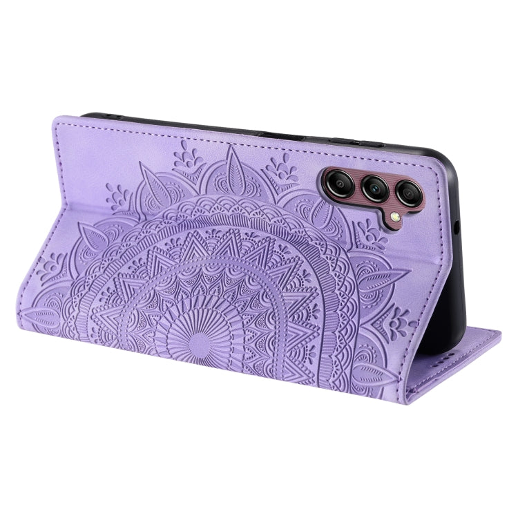 For Samsung Galaxy S25+ 5G Totem Embossed Magnetic Leather Phone Case(Purple) - Galaxy S25+ 5G Cases by PMC Jewellery | Online Shopping South Africa | PMC Jewellery | Buy Now Pay Later Mobicred