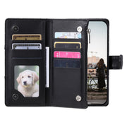 For Samsung Galaxy S25+ 5G Glitter Lattice Zipper Wallet Leather Phone Case(Black)