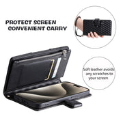 For Samsung Galaxy S25 Ultra 5G Glitter Lattice Zipper Wallet Leather Phone Case(Black)