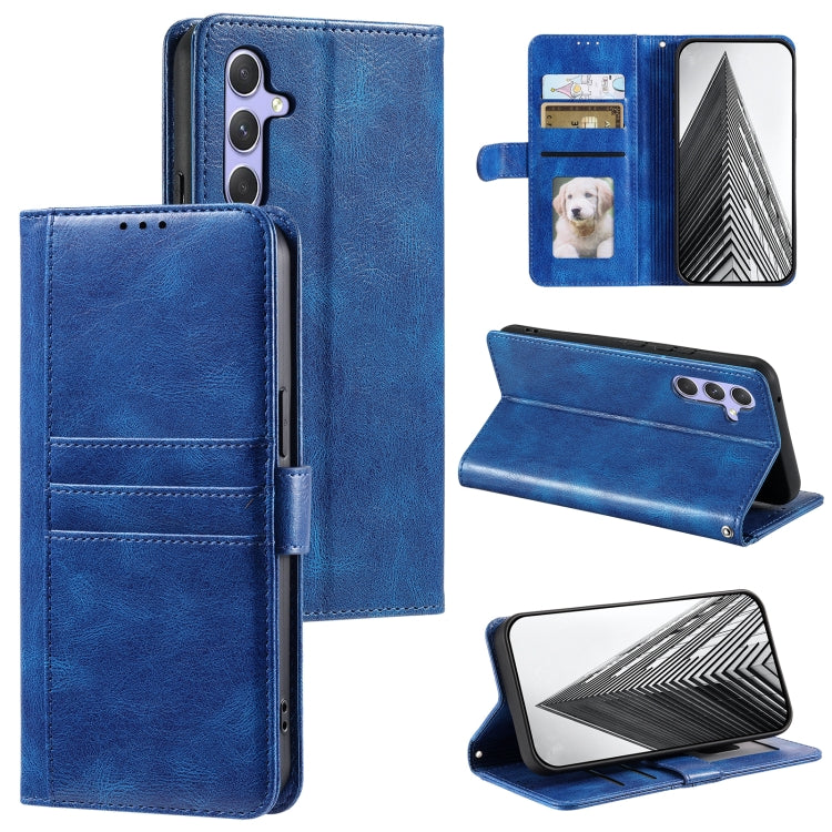 For Samsung Galaxy S25 5G Simple 6-Card Wallet Leather Phone Case(Blue) - Galaxy S25 5G Cases by PMC TechLife | Online Shopping South Africa | PMC TechLife | Buy Now Pay Later Mobicred