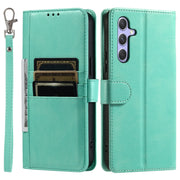 For Samsung Galaxy S25 5G Simple 6-Card Wallet Leather Phone Case(Green)