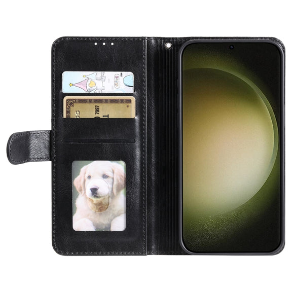 For Samsung Galaxy S25 5G Simple 6-Card Wallet Leather Phone Case(Black)
