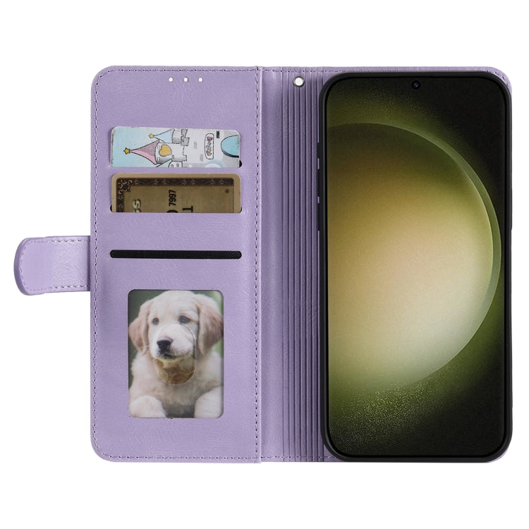 For Samsung Galaxy S25+ 5G Simple 6-Card Wallet Leather Phone Case(Purple) - Galaxy S25+ 5G Cases by PMC TechLife | Online Shopping South Africa | PMC TechLife | Buy Now Pay Later Mobicred