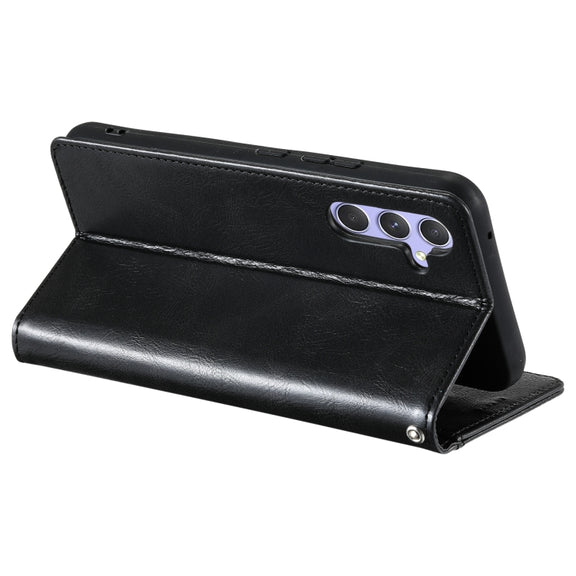 For Samsung Galaxy S25+ 5G Simple 6-Card Wallet Leather Phone Case(Black)