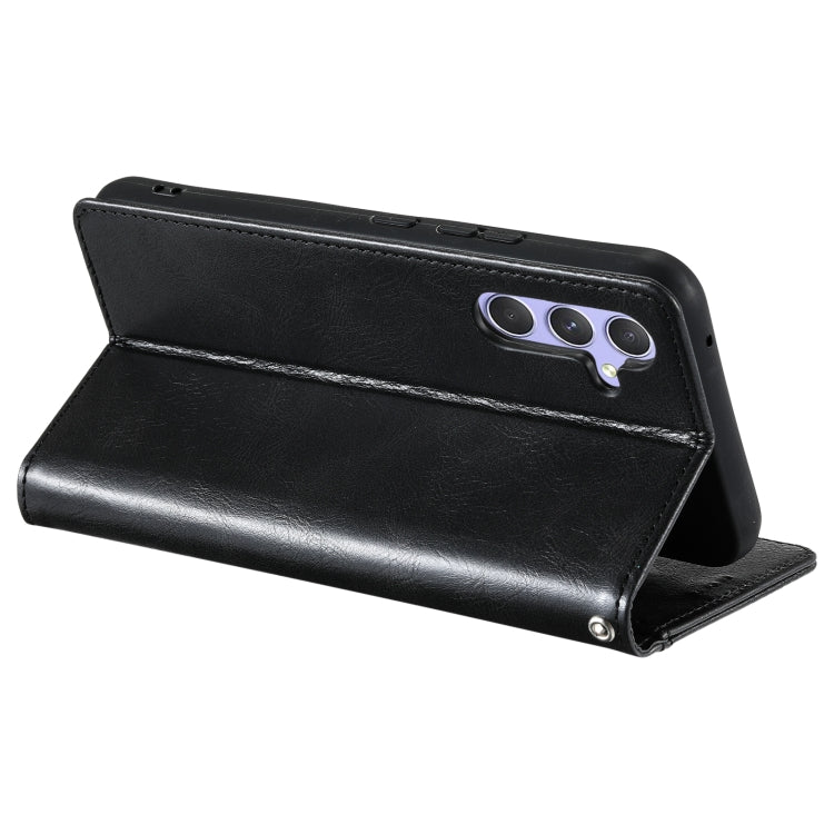 For Samsung Galaxy S25+ 5G Simple 6-Card Wallet Leather Phone Case(Black)