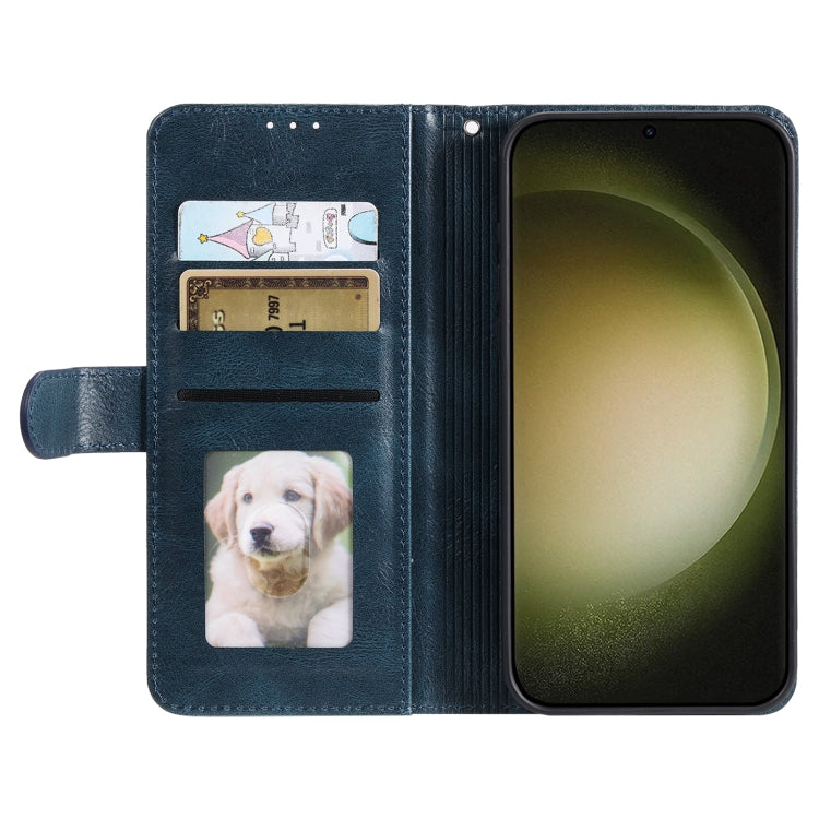 For Samsung Galaxy S25 Ultra 5G Simple 6-Card Wallet Leather Phone Case(Navy Blue)