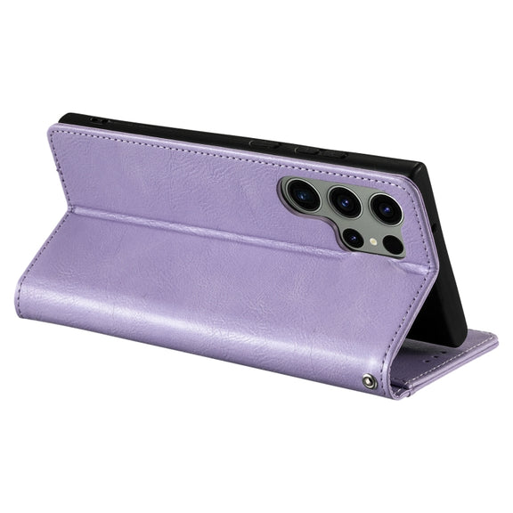 For Samsung Galaxy S25 Ultra 5G Simple 6-Card Wallet Leather Phone Case(Purple)