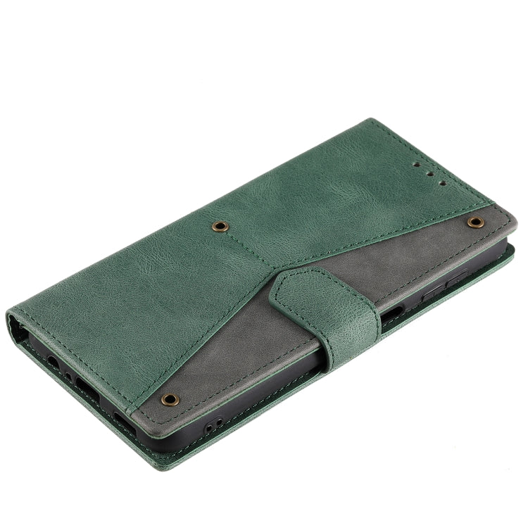 For Samsung Galaxy S25 5G Nail Skin Feel Stitching Calf Texture Leather Phone Case(Green) - Galaxy S25 5G Cases by PMC TechLife | Online Shopping South Africa | PMC TechLife | Buy Now Pay Later Mobicred